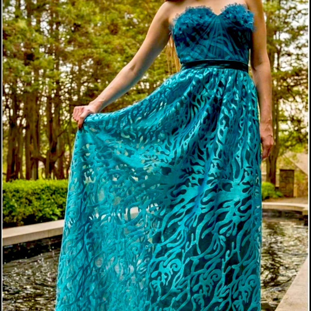 Handmade teal gown